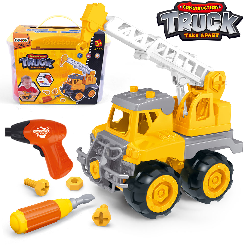 Crane Take Apart Construction Toy with Drill