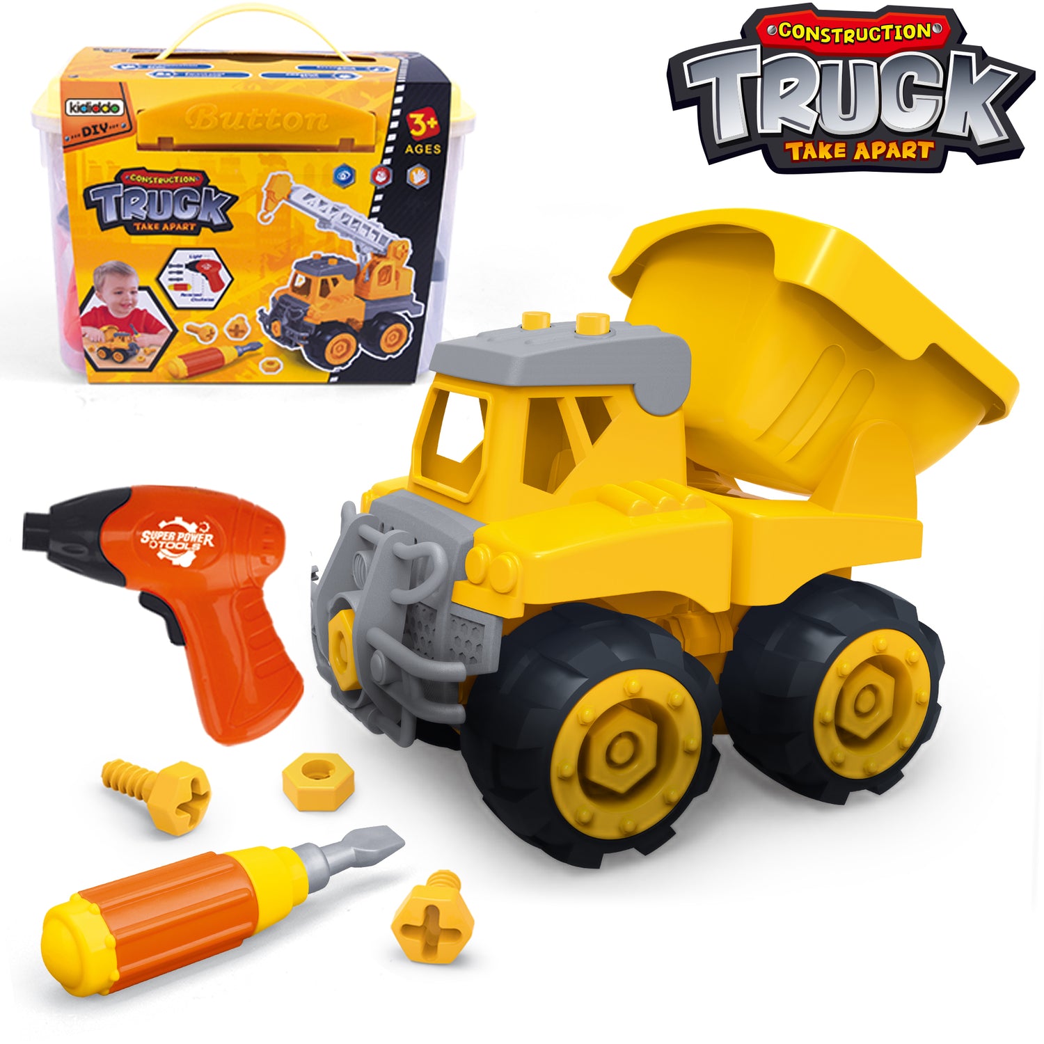 Dump Truck Take Apart Construction Toy with Drill